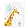E334 - 6 Today Giraffe Birthday Card