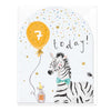 E335 - 7 Today Zebra Birthday Card