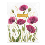 E350 - Pressed Poppies Birthday Card