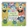 E427 - Glow in the dark monsters birthday card