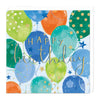 E441 - Green and Blue Balloons Happy Birthday Card