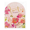 E461 - Pink Poppies Auntie Birthday Card