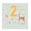 E519 - Woodland Animals 2nd Birthday Card
