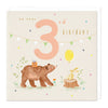 E520 - Woodland Animals 3rd Birthday Card
