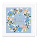 E532 - Floral Wreath Birthday Card