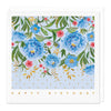 E533 - Upside Down Blue Peony Garden Birthday Card