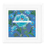 E534 - Blue Peony Just To Say Card