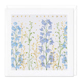 E535 - Delphinium Birthday Card