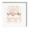 E539 - Floral Birthday Cake Card