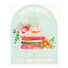 E564 - Flower Layered Birthday Cake Card