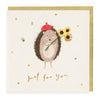 Greeting Card - E643 - Little hedgehog just for you Card - Little hedgehog just for you Card - Whistlefish