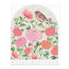 Greeting Card - E659 - Dahlia's and Chaffinch Birthday Card - Dahlia's and Chaffinch Birthday Card - Whistlefish
