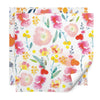 Yellow and Red Watercolour Floral Wrapping Paper