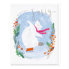 X3022 - Oval Polar Bear Jolly Christmas Card