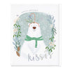 X3024 - Oval Polar Bear Kisses Christmas Card