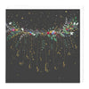 X3129 - Dark Floral Garland Christmas Card