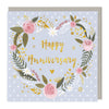 Floral Happy Anniversary Wreath Card