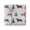 Clydesdales and Dog Wrapping Paper